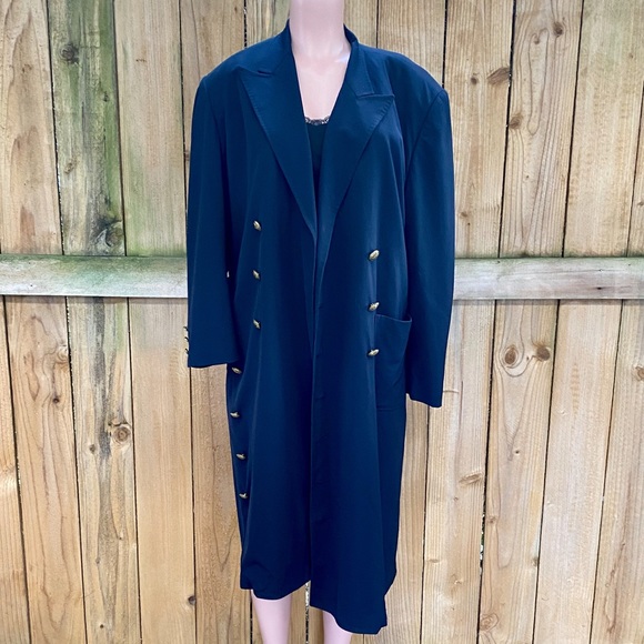 Yohji Yamamoto Double Breasted Navy Wool Coat EUC - Picture 3 of 8